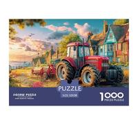 Rural Tractor Scene Thick Sturdy Cardboard Vintage Countryside Painting Excellent Brain Game, Suitable for Improving Mental Flexibility And Focus 52x38cm/1000pcs