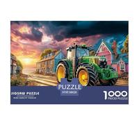 Rural Tractor Scene Thick Sturdy Cardboard Vintage Countryside Painting Excellent Brain Game, Suitable for Improving Mental Flexibility And Focus 38x26cm/1000pcs