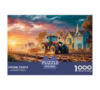Rural Tractor Scene Thick Sturdy Cardboard Vintage Countryside Painting Excellent Brain Game, Suitable for Improving Mental Flexibility And Focus 38x26cm/1000pcs