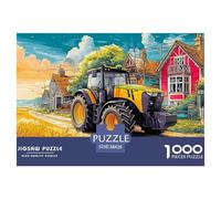 Rural Tractor Scene-Vintage Farm Illustration Style Safe Cardboard Material Fun Challenging Experience, Great for Adults And Older Teenagers Alike 38x26cm/1000pcs