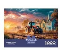 Rural Tractor Scene Well Made Cardboard Pieces Vintage Countryside Painting Excellent for Brain Exercise, Memory Improvement And Mental Relaxation at Home 52x38cm/1000pcs