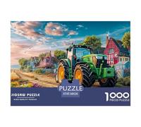 Rural Tractor SceneColossal Jigsaw Puzzles for Adults Vintage Countryside Illustration A Vast Collection of 1000 Advanced, Seemingly Impossible Challenging Puzzle Game Pieces - A Majestic Gift for Det