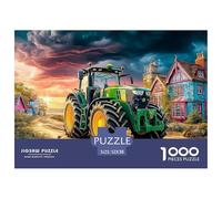 Rural Tractor SceneDeluxe Jigsaw Puzzles for Adults vibrant Fantasy Landscape Featuring 1000 Intricate And Challenging Educational Puzzle Pieces - Crafted to Be An Exceptional Gift Jigsaw Puzzles for
