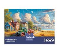 Rural Tractor SceneEngaging Jigsaw Puzzles for Adults Vintage Farm Landscape A 1000-Piece (Advanced) Collection of Challenging Puzzle Games for Women And Men - An Ideal Activity for Adults And Young A