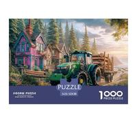 Rural Tractor SceneFormidable 1000-Piece Jigsaw Puzzles for Adults Vintage Countryside Art Style An Odyssey of Impossible, Hard, And Difficult Challenging Puzzle Educational Games - The Ultimate Gift
