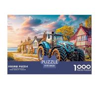 Rural Tractor SceneJigsaw Puzzles for Adults Vintage Countryside Painting Featuring 1000 Advanced And Challenging Educational Games - These Serve As The Quintessential Gift Jigsaw Puzzles for Adults A