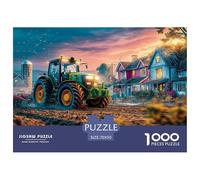 Rural Tractor SceneMonumental Jigsaw Puzzles for Adults Vintage Farm Landscape Style Featuring 1000 Advanced, Notoriously Difficult Challenging Puzzle Educational Game Pieces - Designed As The Most Me