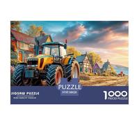 Rural Tractor SceneProfessional-Grade Jigsaw Puzzles for Adults Vintage Countryside Painting A Demanding 1000-Piece (Advanced) Challenging Puzzle Games Experience - Serves As An Excellent And Enjoyabl