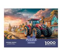 Rural Tractor SceneSpectacular 1000-Piece Jigsaw Puzzles for Adults Vintage Countryside Illustration Showcasing The Spectrum of Impossible-to-Difficult Challenging Puzzle Games - These Spectacular Jig