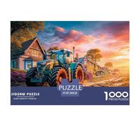 Rural Tractor SceneSpectacular 1000-Piece Jigsaw Puzzles for Adults Vintage Farm Landscape Art Showcasing The Spectrum of Impossible-to-Difficult Challenging Puzzle Games - These Spectacular Jigsaw Pu