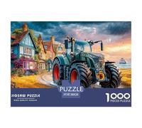 Rural Tractor SceneSpectacular 1000-Piece Jigsaw Puzzles for Adults Vintage Farm Landscape Style Showcasing The Spectrum of Impossible-to-Difficult Challenging Puzzle Games - These Spectacular Jigsaw