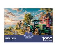 Rural Tractor SceneUltimate Challenge Jigsaw Puzzles for Adults Vintage Countryside Painting Conquer The 1000-Piece (Advanced) Impossible, Hard, And Difficult Challenging Puzzle Educational Games - Th