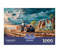 Rural Tractor SceneUltimate Challenge Jigsaw Puzzles for Adults Vintage Countryside Painting Conquer The 1000-Piece (Advanced) Impossible, Hard, And Difficult Challenging Puzzle Educational Games - Th