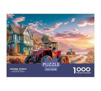 Rural Utility Vehicle Durable Paper Construction Vintage Countryside Scene Fun Challenging Game, Suitable for Adults And Teenagers in Relaxing Hours 52x38cm/1000pcs