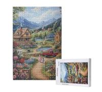 Rurale Puzzle 300 Pezzi, Puzzle Giardino Pattern Design con Confezione Regalo, Fai da te Puzzles in Legno, Dimensione Di 40x28cm, Regalo Adulti Lntrattenimento Creativo, Collection Regali Decor,p1823t