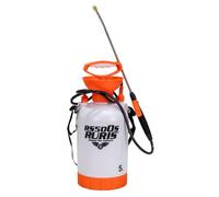 RURIS - Spruzzatore manuale RS500S, serbatoio 5L, lancia metallica, pressione 2-3 bar, manico ergonomico, valvola di sicurezza, ideale per giardino e serra, arancione