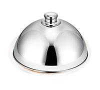 Rurunklee Campana per hamburger in acciaio inox per fusione di cheeseburger e copertura per teppanyaki e barbecue, 32 cm