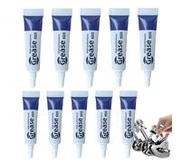 Rurunklee Grasso siliconico per guarnizioni toriche, 10 x 3 g, grasso idraulico impermeabile, lubrificante per immersioni in silicone, lubrificante trasparente per macchina, previene valvole e