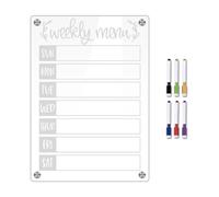 Rurunklee Lavagna acrilica cancellabile Secco, lavagnetta in Acrilico Trasparente, lavagnetta in Vetro, lavagnetta Senza Cornice, Lavagna Bianca Bianca Portatile