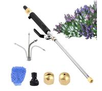 Rurunklee Spruzzatore per tubo da giardino, asta idropulitrice, siringa idrogetto ad alta pressione, con ugelli e tubo di prolunga, prova di perdite per la pulizia delle grondaie, per la pulizia del