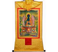 RURUR Immagine Rotolo di Seta, Rotolo Dipinto Appeso, Rotolo Dipinto di Seta, thangka Tibetano, bhaisajyaguru, Buddha della Medicina, Stampa a Caldo(Unique Colour,Large(85cm*63cm))