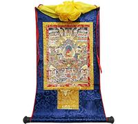 RURUR Immagine Rotolo di Seta, Rotolo Dipinto Appeso, Rotolo Dipinto di Seta, Thangka Tibetano, Buddha Tibetano Thangka Dipinto Arte arazzo(49x63cm(19x24inch))