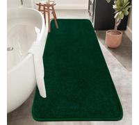 Rururug Tappetino da bagno extra large in microfibra, ultra morbido, assorbente, antiscivolo, antimuffa, lavabile in lavatrice (verde, 50 x 120 cm)