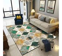 Rururug Tappeto grande 200 x 300 cm, design classico vintage multicolore smeraldo giallo senape motivo per soggiorno camera da letto morbido tocco facile da pulire