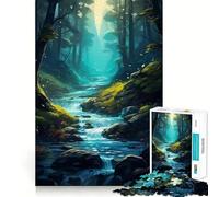 Ruscello nel bosco - Puzzle da 1000 pezzi per adulti - Regalo - Gioco di abilità e antistress - Taglio preciso - Lista dei desideri di Babbo Natale 38x26cm