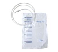SACCA DI DRENAGGIO LETTO PER INCONTINENZA 2000ML IN PVC CONVALVOLA DI NON RITORNO CON TUBO DI RACCORDO130CM MONOUSO DIAMETRO 5X7MM 30 PEZZI