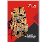 Rush 120 pagine (confezione da 4), a righe quadrate (matematica), quaderni scolastici king size per studenti, a righe quadrate, 24 x 18 cm