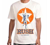 Rush 1978 Tour Europeo Band Rock E Roll Maglietta Bianca Da Uomo 78EURO-TOUR-WHT