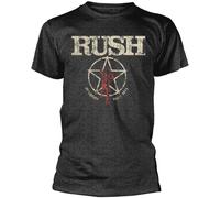 Rush Backstage Club Maglietta American Tour 1977 Dark Heather Grigio Taglia L