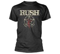 Rush 'American Tour 1977' (Grigio) T-Shirt - NUOVO E UFFICIALE