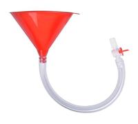 Rush Beer Bong Funnel with Valve - Bar Beer Drinking Games Single Header Kink Less Funnel with Hose, Music Parties Bonus Bottle Opener with Extra Long 2Ft Tube for Various Occasions (1 Pack Red)