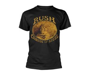 RUSH - CARESS OF STEEL BLACK T-Shirt, Front & Back Print Medium