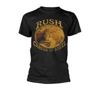 RUSH - CARESS OF STEEL BLACK T-Shirt, Front & Back Print Small