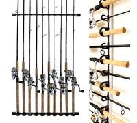 Rush Creek Creations Canna da pesca per tutte le condizioni atmosferiche, da parete, soffitto o garage, in alluminio, 10 canne