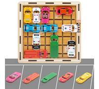 Rush Hour Gioco di Puzzle di Logica, Giochi da Tavolo Scappa Dagli Ingorghi Giochi Montessori Legno Giocattoli Educativi Bambini 4 5 6 7 8 9+ Anni Regalini Fine Festa Compleanno Bambini