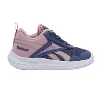 Reebok Rush Runner 5 Elastic Lace Infant Trainers Blu,Rosa EU 23 1/2 Bambini
