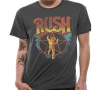 Rush Starman 2112 Neil Peart Alex Lifeson Tee Mens Pullover Men's Crewneck T-Shirt Short Sleeve Top Unisex Pure Cotton Tee Black M