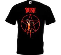 Rush Starman V1 T-Shirt Hard Rock Graphic T Shirt - Unisex 100% Cotton Men's T-Shirts Black L