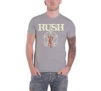 Rush T Shirt American Tour 1977 Ufficiale Uomo Sports Grigio Size S