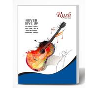 Rush - Taccuino 3 in 1, 180 pagine, confezione da 4, quaderni scolastici king size per studenti, a righe singole, 4 righe e a righe quadrate, 240 x 180 mm