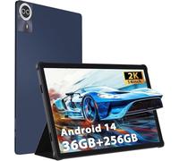 RUSHAR Tablet Android 15 con 4G LTE/SIM, Tablet 14 Pollici, 36GB RAM +256GB ROM (1TB TF), 5G WiFi/11580mAh/INCEL 2240x1400/Octa-Core/13MP+8MP/Face ID/BT 5.0/GPS/18W, Tablets in offerta con Fondina,Blu