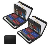 Rushclick File Folder, Large Capacity A4 Fireproof File Folder with Handle, fireproof file folder, Expanding with Colored Tabs, 26 Pocket, Detachable and Portable (Without handle*2)