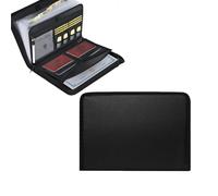 Rushclick File Folder, Large Capacity A4 Fireproof File Folder with Handle, fireproof file folder, Expanding with Colored Tabs, 26 Pocket, Detachable and Portable (Without handle)