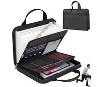Rushclick Large Capacity A4 Fireproof File Folder with Handle - 12 Layer Fireproof File Organizer Use Military-Grade Silicone Fiberglass Withstands temperatures up to 2200°F