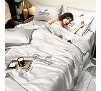 Rusopobe Summer Cool Quilt Ice Silk - 2023 Nuova Trapunta Trapunta Lavabile - Coperte da Letto Trapunta Delicate sulla Pelle, Tocco Fresco, Morbido e setoso(F,200 * 230cm)