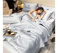 Rusopobe Summer Cool Quilt Ice Silk - 2023 Nuova Trapunta Trapunta Lavabile - Coperte da Letto Trapunta Delicate sulla Pelle, Tocco Fresco, Morbido e setoso(C,200 * 230cm)